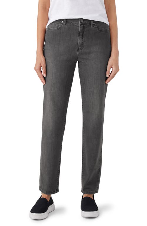 Eileen Fisher High Waist Slim Fit Jeans in Carbon at Nordstrom, Size Medium
