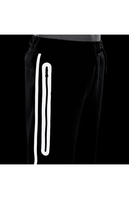 Shop Nike Kids' Sportswear Tech Fleece Joggers In Black/reflective Silver