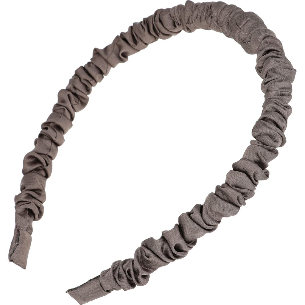 L. Erickson Sina Ruched Headband in Cocoa