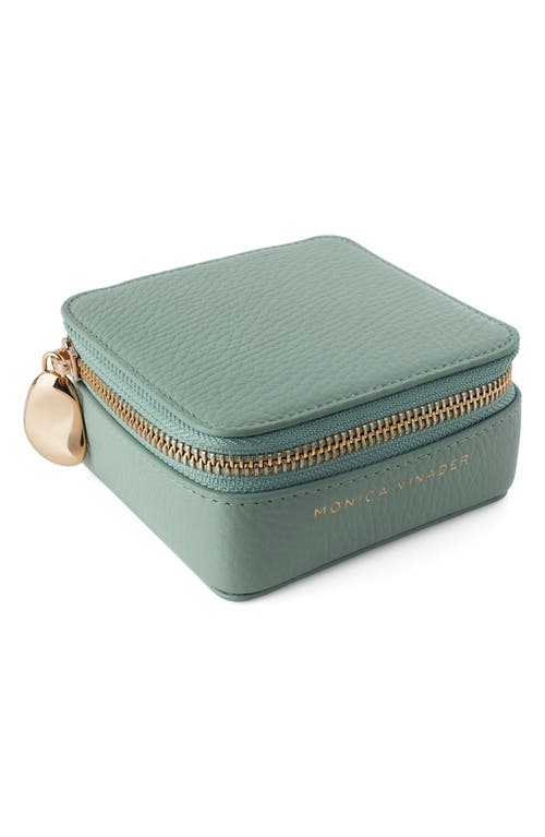 Monica Vinader Leather Jewelry Case in Sage at Nordstrom