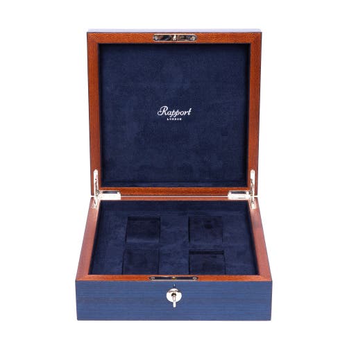 Rapport London Heritage Four Watch Box In Navy