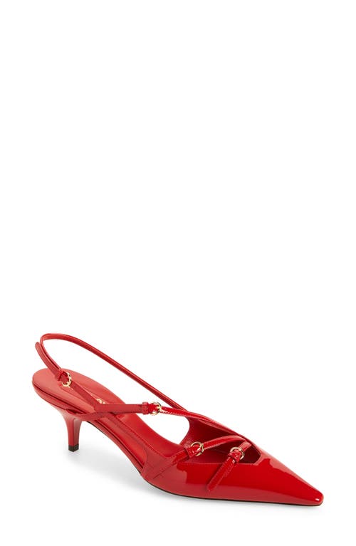 Miu Kitten Heel Slingback Pump Rosso at Nordstrom,