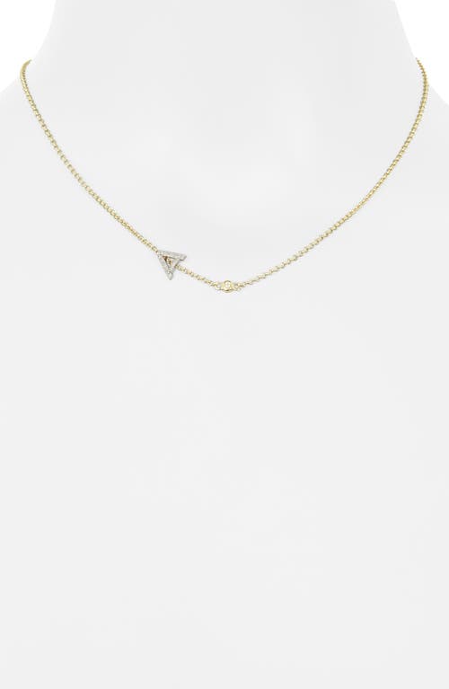 Meshmerise Bezel Diamond Initial Chain Necklace In Yellow-a