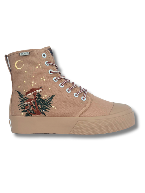 Shop Bangs Shoes Woodland Wanderer Platform High Tops In Light Brown