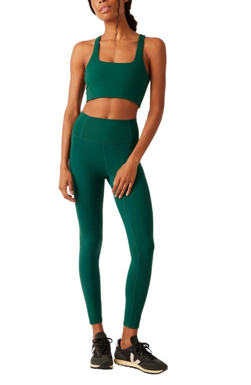 Free People Never Better High Waisted Leggings In Emerald In Emerald Green