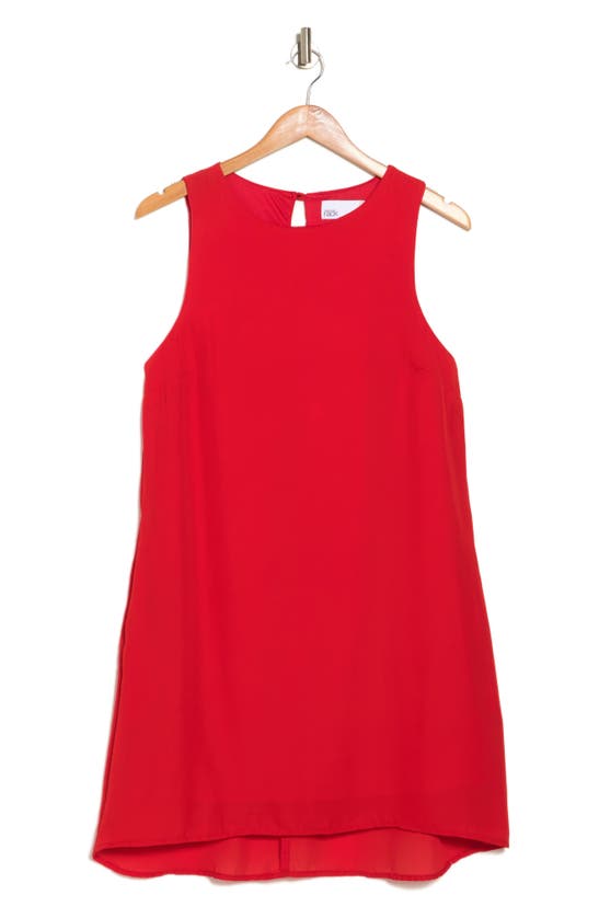 Nordstrom Rack Sleeveless A-line High-low Dress In Red Bittersweet