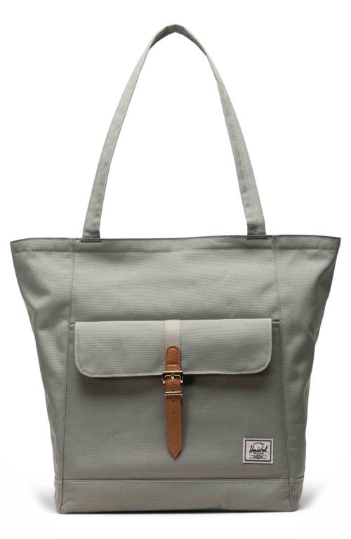 Retreat Recycled Polyester Tote in Seagrass/White Stitch