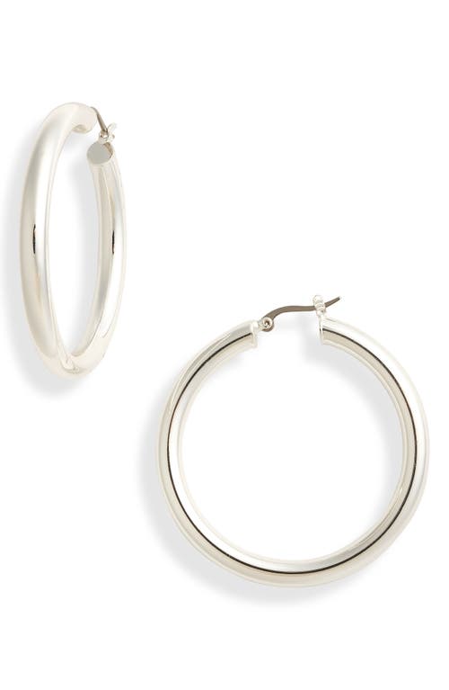Freda Hoop Earrings in Silver