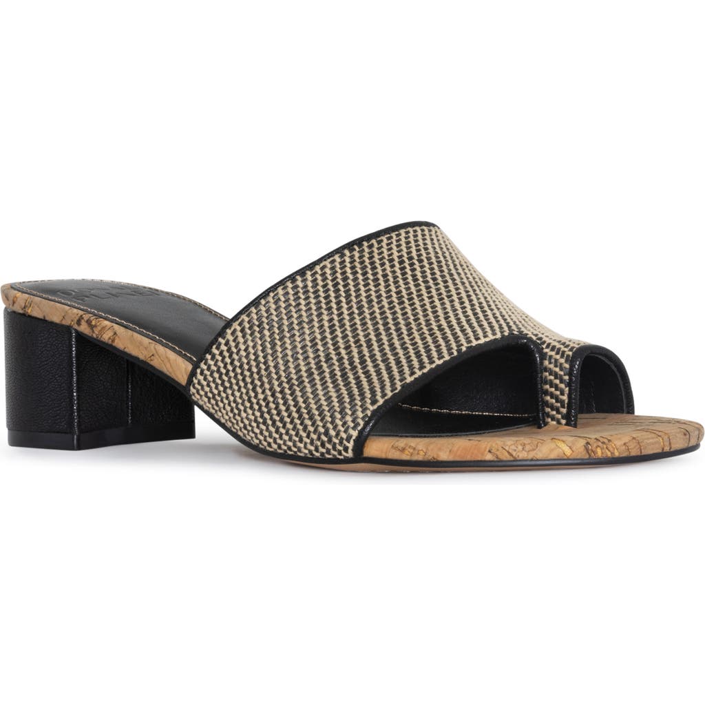 Shop Donald Pliner Naia Embossed Slide Sandal In Natural/black