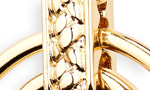 Anne Klein Double Orbital Drop Lever Back Earrings In Gold