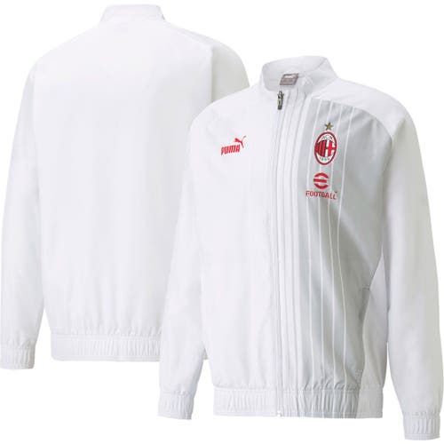 Men's Puma White AC Milan 2022/23 Pre-Match Full-Zip Jacket