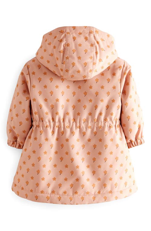 Shop Next Kids' Floral Water Resistant Hooded Jacket In Pink