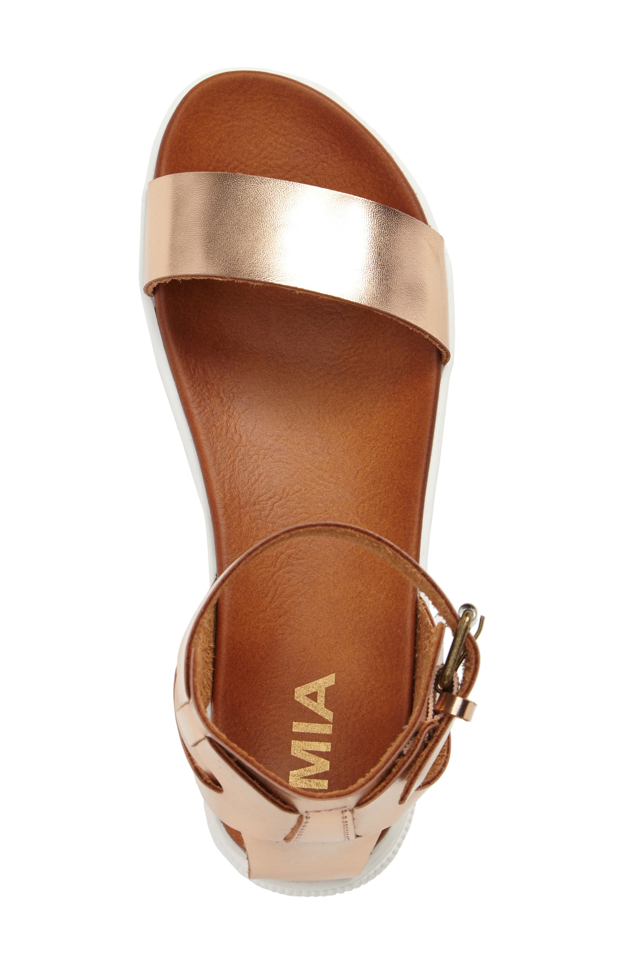 mia platform sandals rose gold