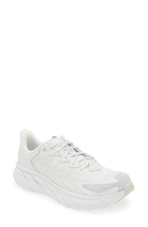 Hoka Clifton Ls Sneaker In White/nimbus Cloud