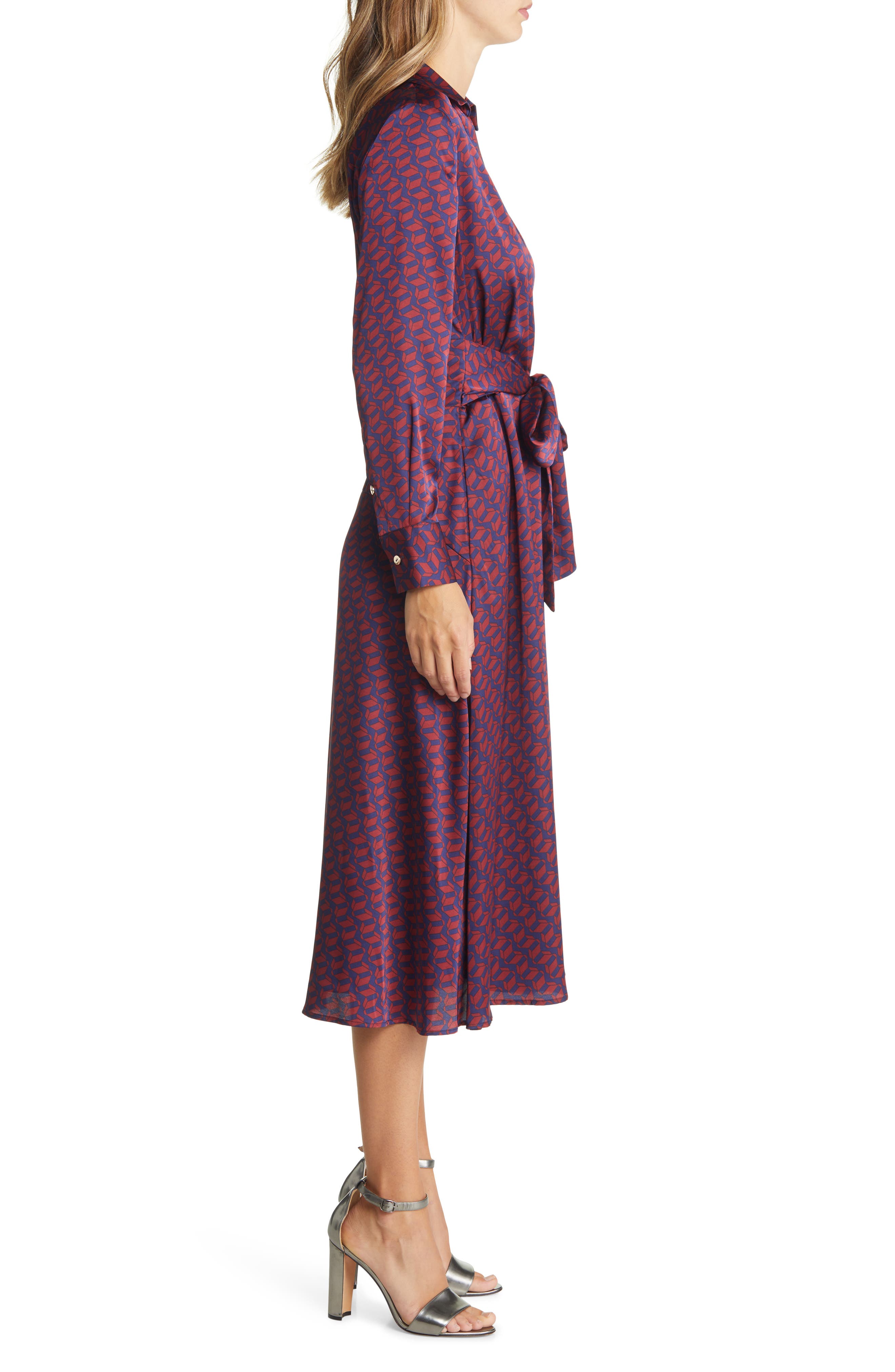 geo pocket shirtdress
