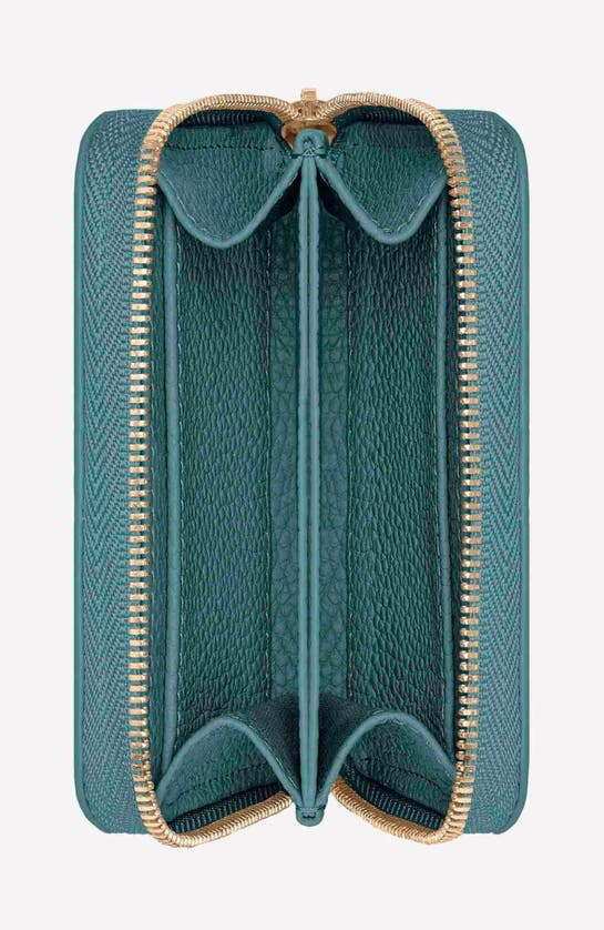 Maison De Sabre Small Leather Zipped Wallet In Bondi Blue