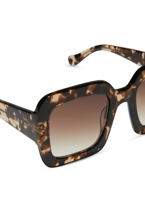 Diff Charise 50.5mm Square Sunglasses In Brown Gradient