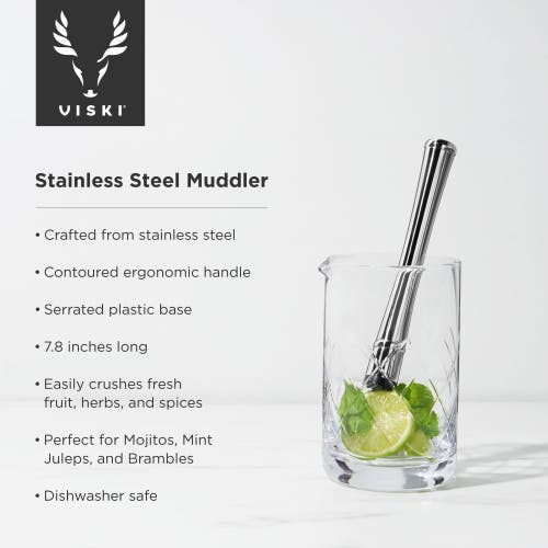 Viski Harrison Muddler In Silver