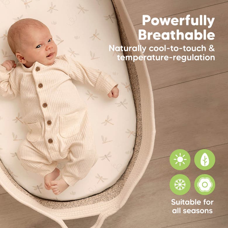Keababies 2-pack Isla Fitted Bassinet Sheets In Meadow