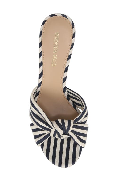 Shop Veronica Beard Ganita Sandal In French Navy/ecru