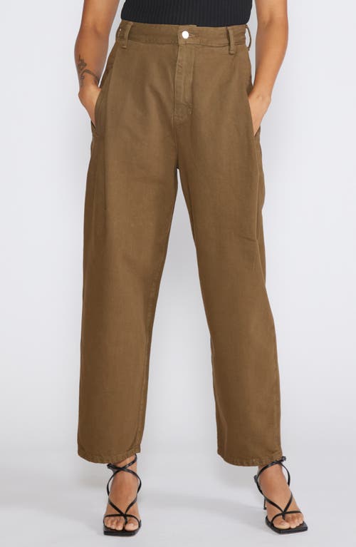 ÉTICA Rose Pleated Relaxed Straight Leg Pants in Beech
