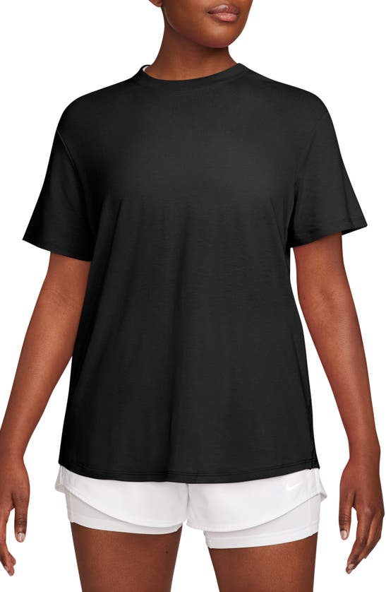 Shop Nike One Relaxed Dri-fit T-shirt In Black/ Black