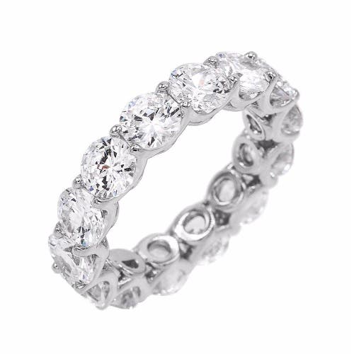 Shop Adina Eden By   Eternity Band In Silver