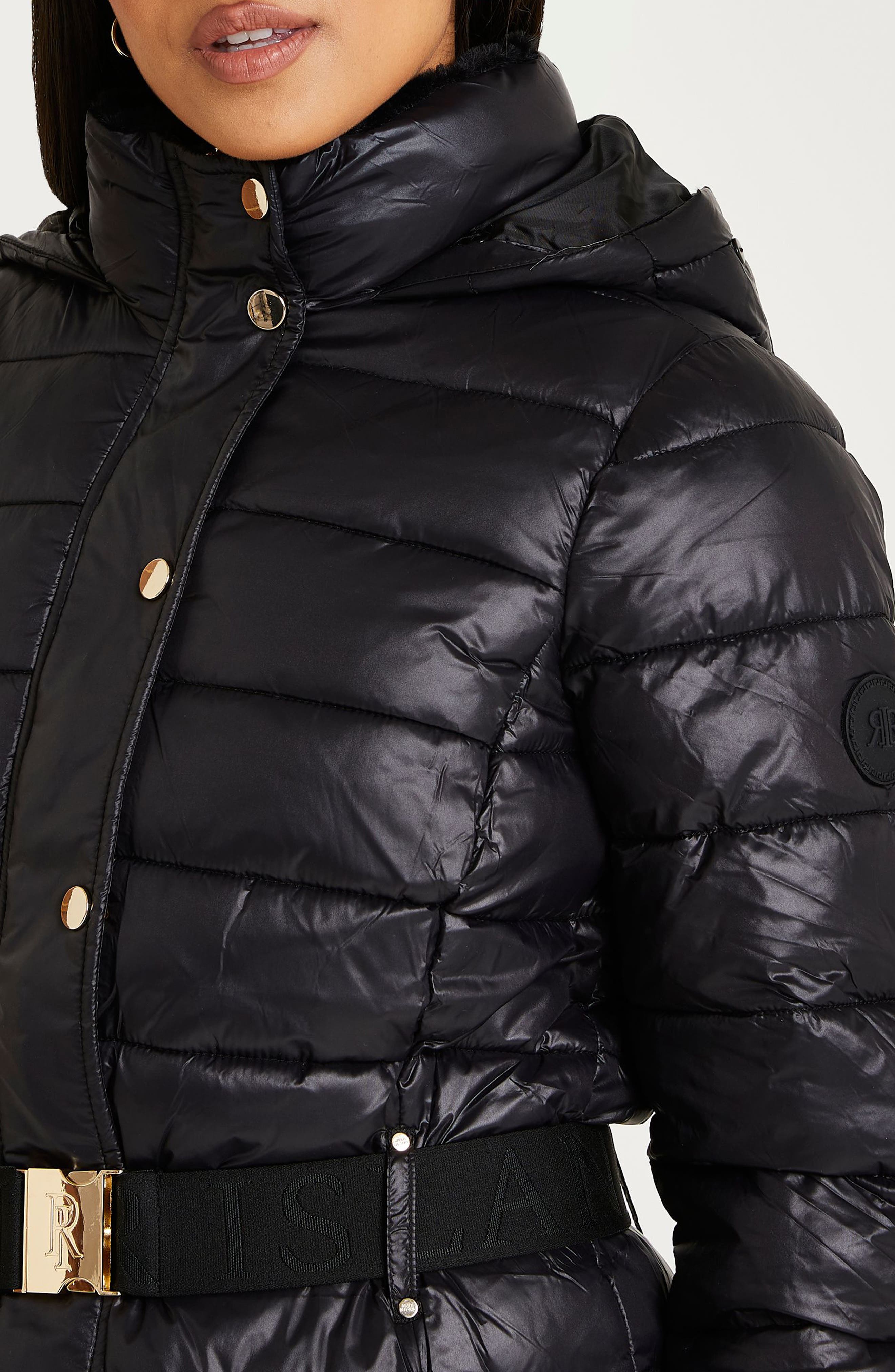 river island belted puffer