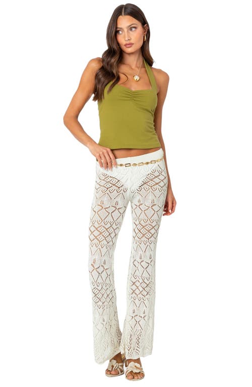 Edikted Poet Cinched Halter Top In Green