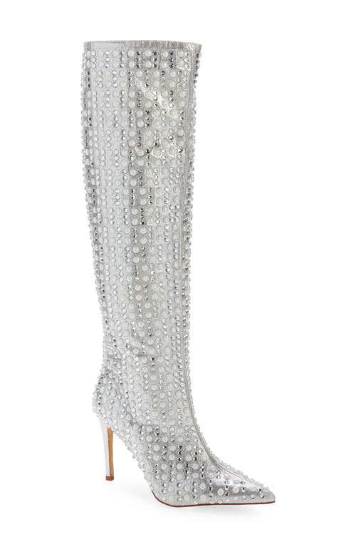 Shop Azalea Wang Lynlee Knee High Boot In Silver