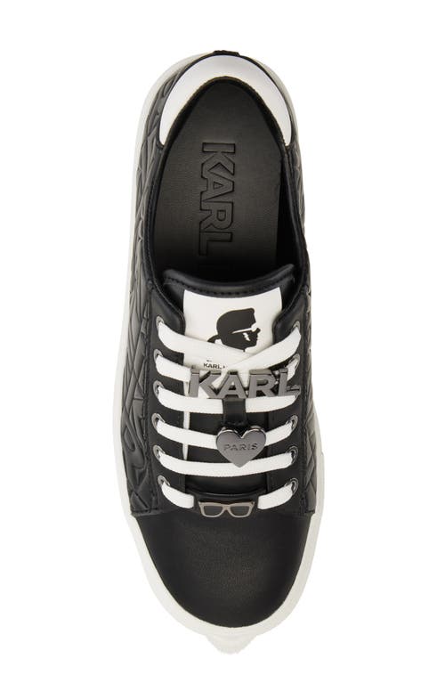 Shop Karl Lagerfeld Paris Cate Low Top Sneaker In Black/bright White