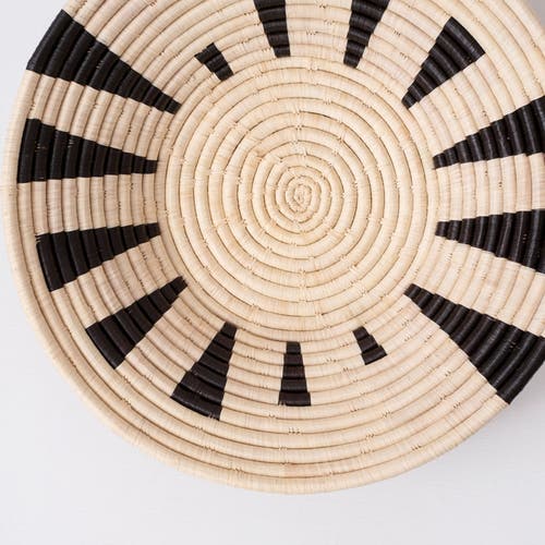 Shop Maadili Collective Nautilus Basket In Natural/black