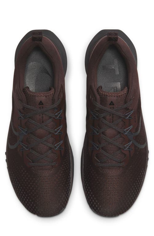 Shop Nike React Pegasus Trail 4 Running Shoe In Brown/anthracite/black