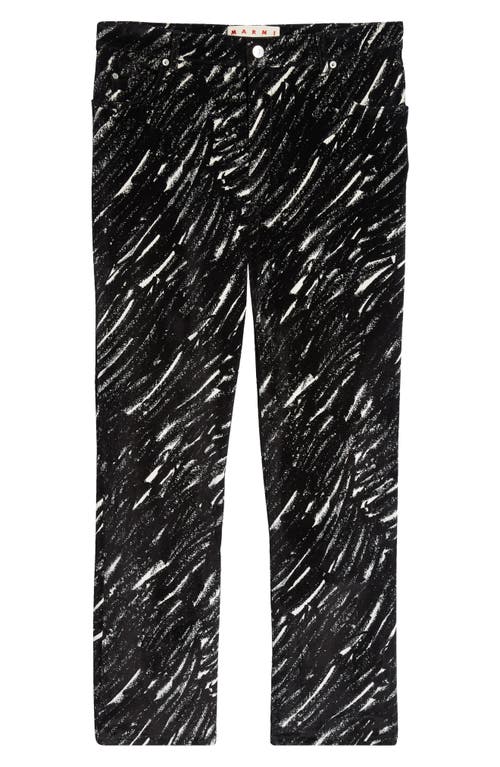 MARNI MARNI CRAYON PRINT STRAIGHT LEG JEANS 