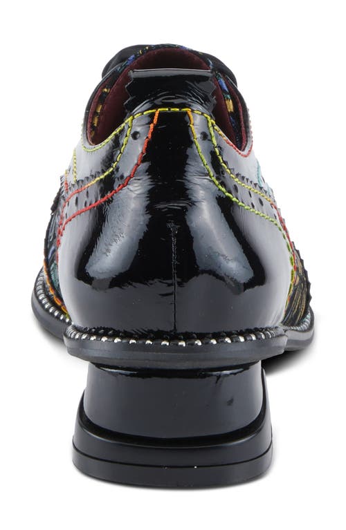 Shop L'artiste By Spring Step Pradeep Wingtip Derby In Black Patent