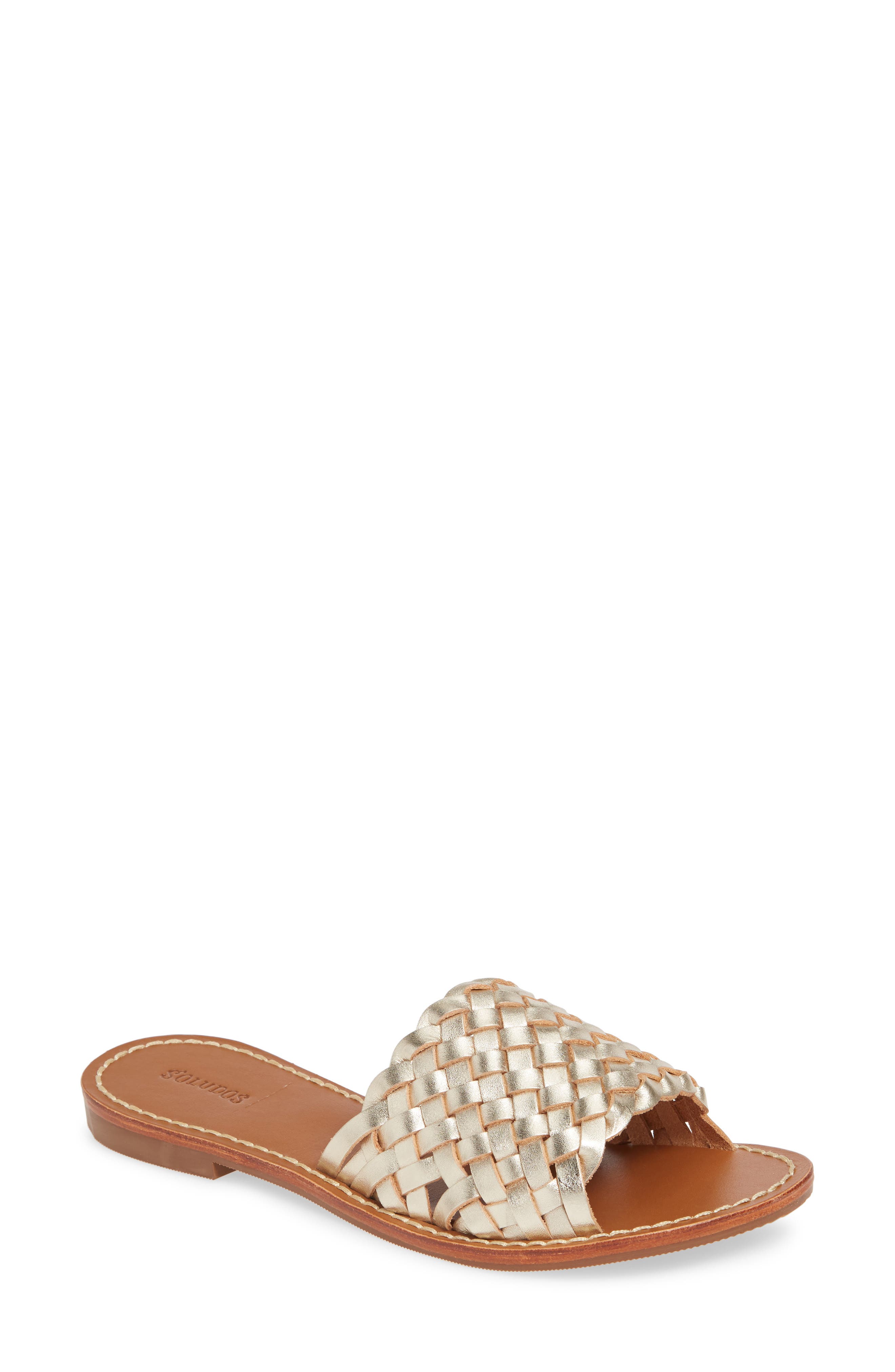 soludos woven slide sandal