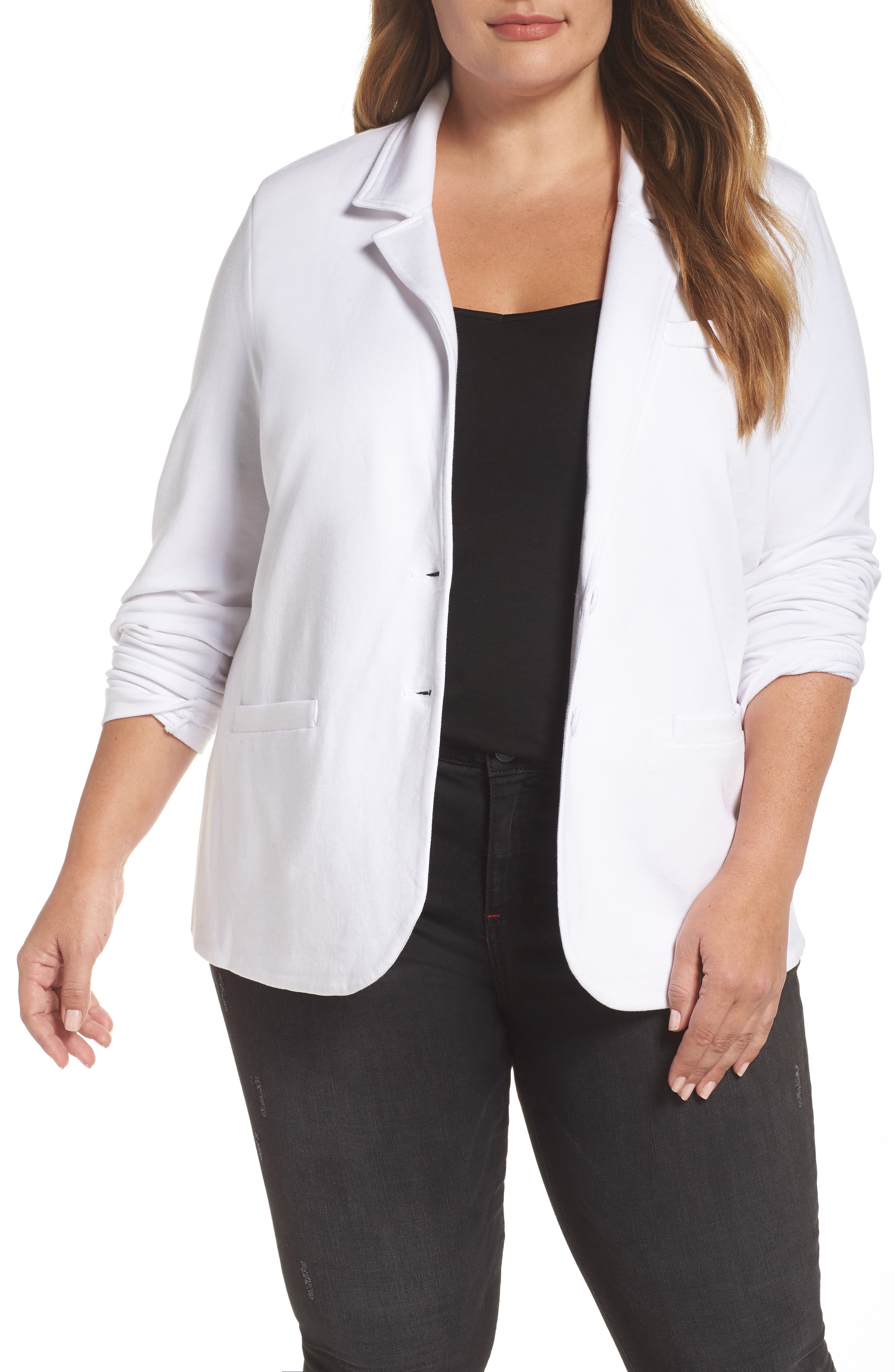 Tart Knit Blazer In White