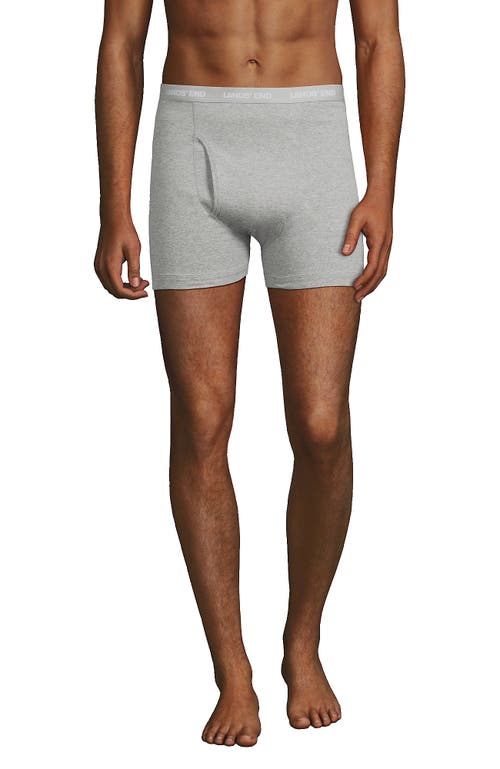 Lands' End Knit Boxer Brief Mixed 3 Pack In Gray Heather