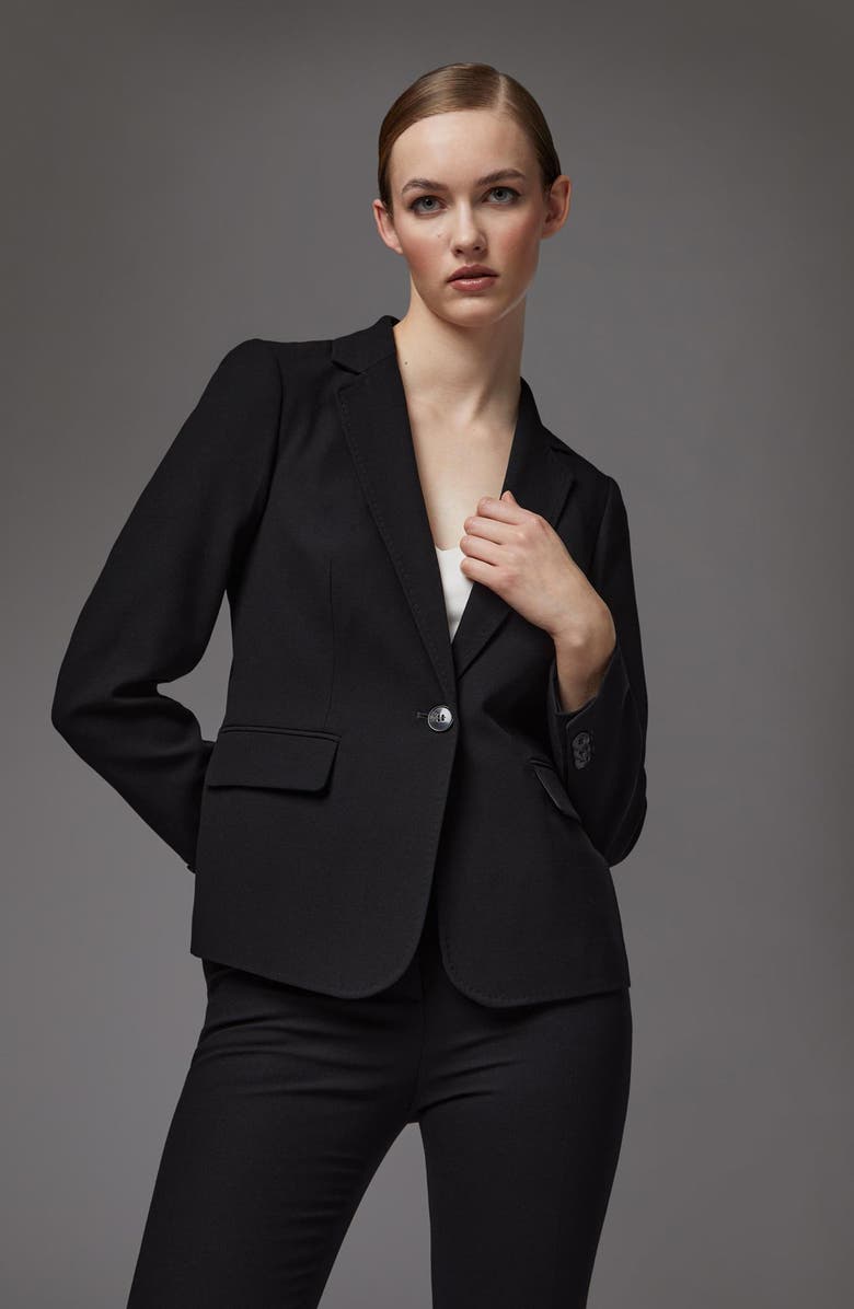 LK Bennett Wiley One-Button Crepe Blazer | Nordstrom