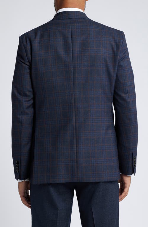 Shop Ted Baker London Karl Slim Fit Plaid Wool Sport Coat In Navy