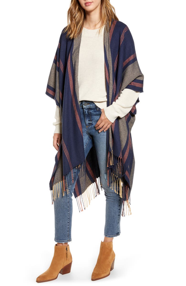 Madewell Variegated Stripe Poncho (Nordstrom Exclusive) | Nordstrom