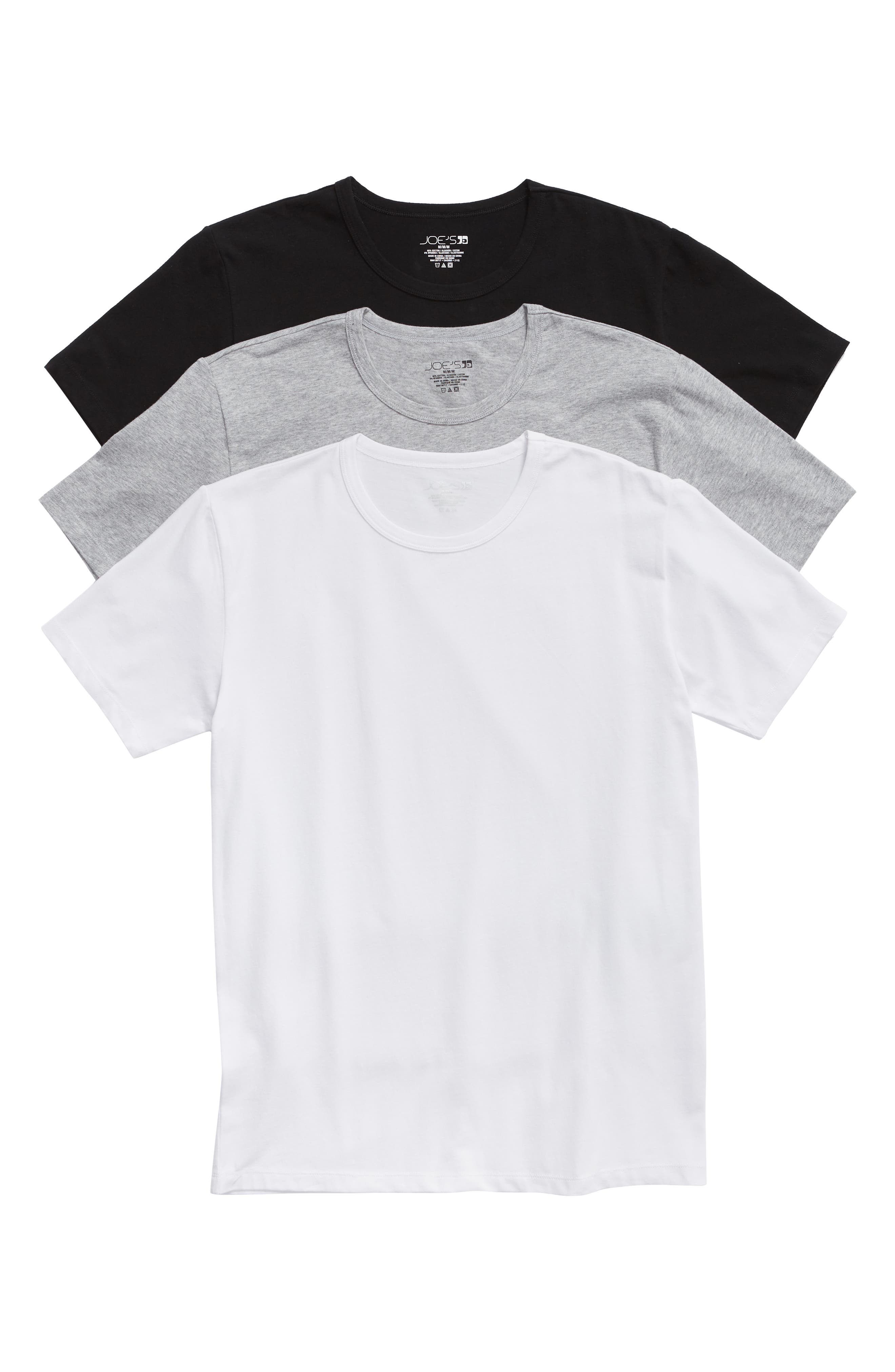 Stretch Cotton Crewneck T-Shirts 
