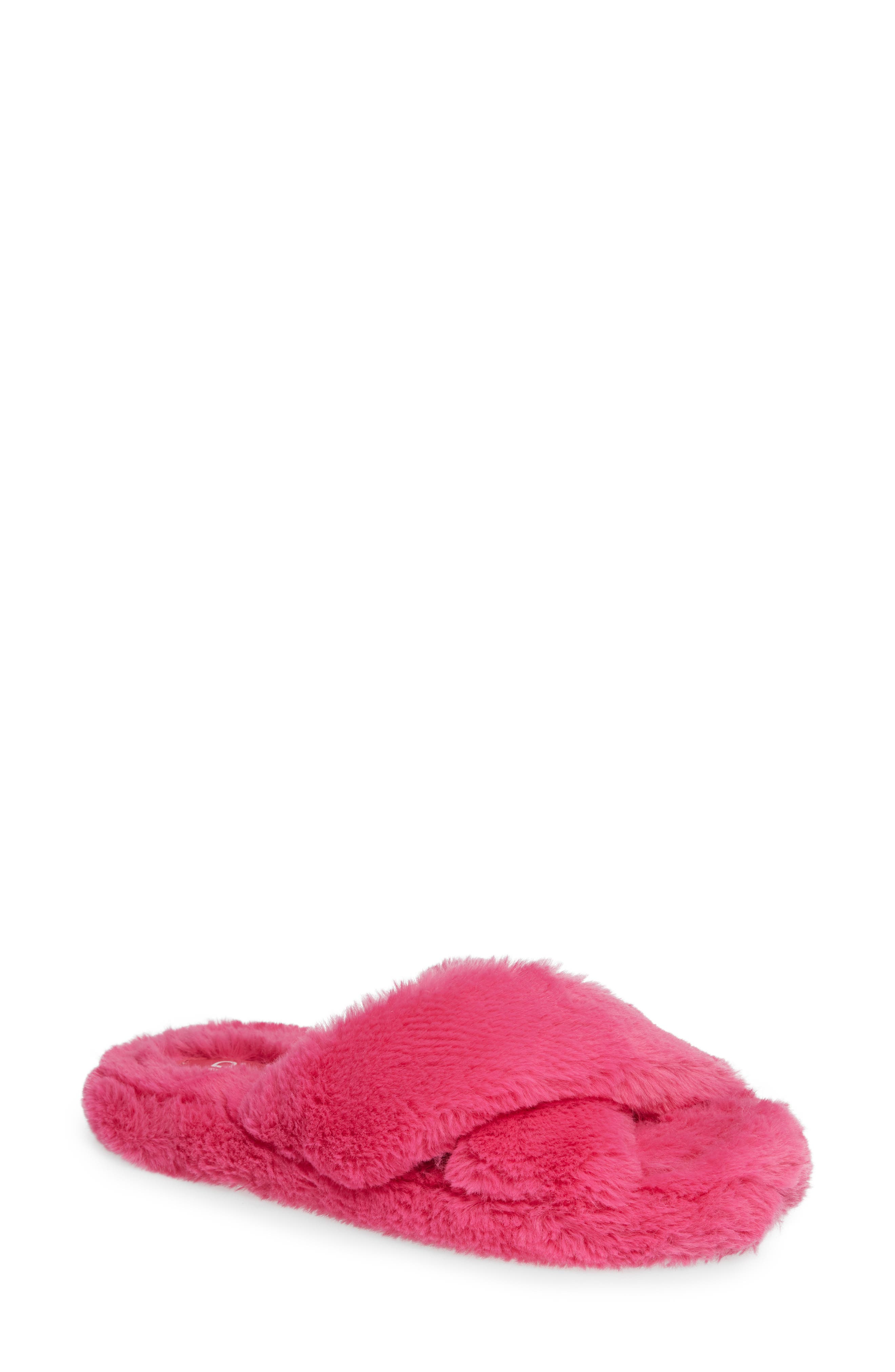 fuzzy slippers nordstrom