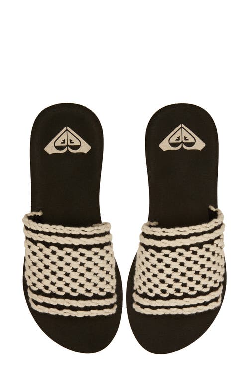 Roxy Dayzie Platform Slide Sandal In Other Black