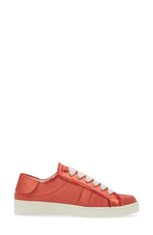 Shop Pedro Garcia Persy Satin Sneaker In Rubine Satin