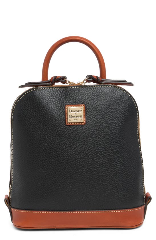 Dooney & Bourke Small Zip Pod Leather Backpack In Black