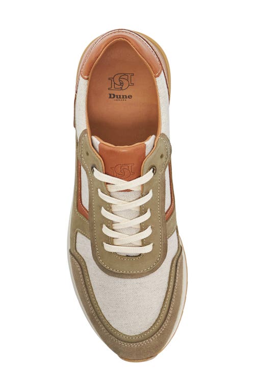 Shop Dune London Toll Sneaker In Khaki