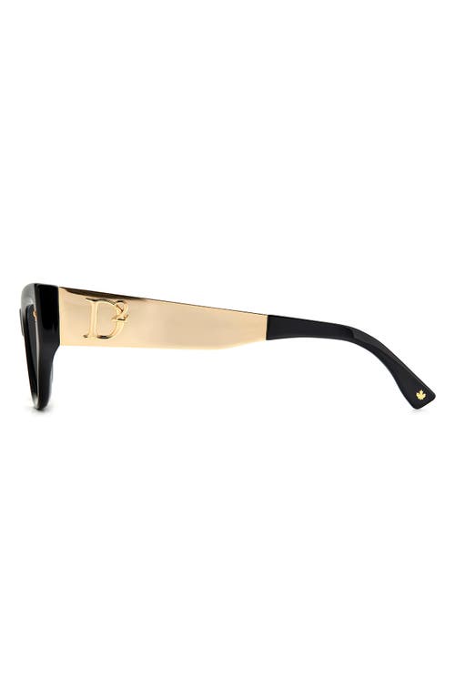 Shop Dsquared2 54mm Cat Eye Sunglasses In Black/gold/grey