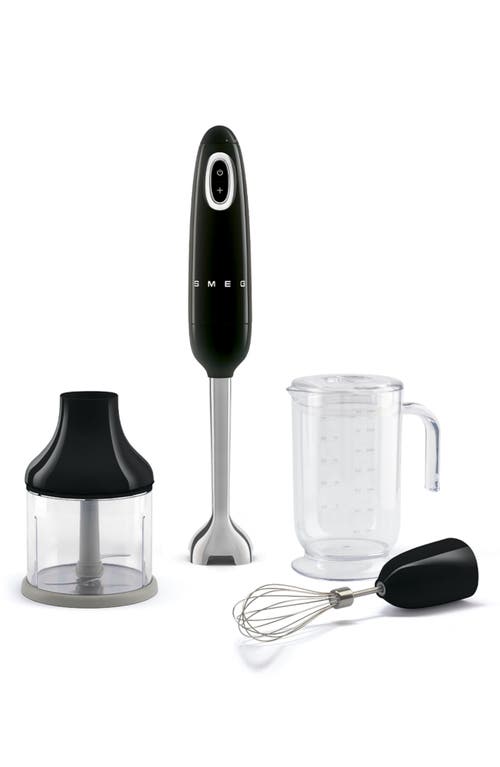 Shop Smeg Retro Style Hand Blender Set In Black