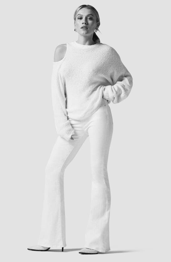 Hudson Jeans Holly Snow Angel High Rise Flare Bootcut Jean In White